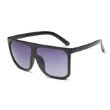 Half Rimless Flat Top Retro Sunglasses