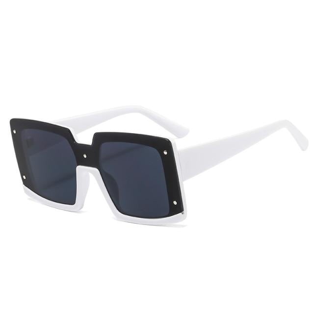 Oversized Double Color Frame Square Sunglasses