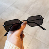 Rimless Candy Color Square Sunglasses