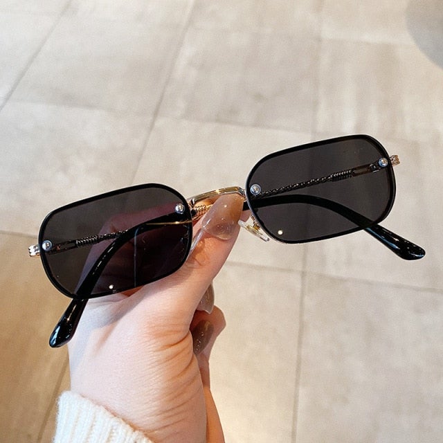 Rimless Candy Color Square Sunglasses
