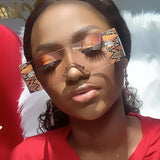 Rimless Snake Printed Rectangle Sunglass