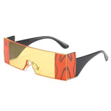 Rimless Snake Printed Rectangle Sunglass