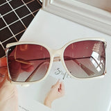 Oversized Bamboo Leg Chic Square Sunglass
