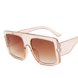 Flat Top Oversized Retro Sunglasses
