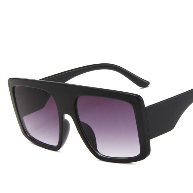 Flat Top Oversized Retro Sunglasses