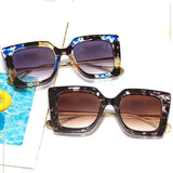 Vintage Big Frame Gradient Square Sunglasses