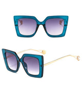 Vintage Big Frame Gradient Square Sunglasses