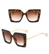Vintage Big Frame Gradient Square Sunglasses