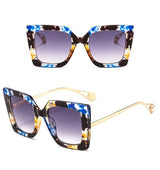 Vintage Big Frame Gradient Square Sunglasses