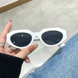 Vintage Small Oval Lens Round Sunglasses
