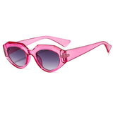 Vintage Punk Oval Cat Eye Sunglasses