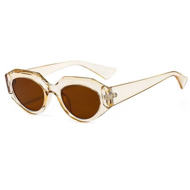 Vintage Punk Oval Cat Eye Sunglasses