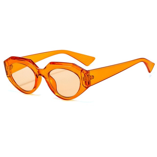 Vintage Punk Oval Cat Eye Sunglasses