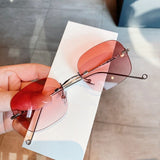 Rimless Square Punk Sunglass