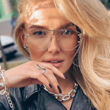 Vintage Metal Pilot Rimless Sunglass