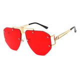 Vintage Metal Pilot Rimless Sunglass