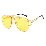 Vintage Metal Pilot Rimless Sunglass