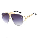 Vintage Metal Pilot Rimless Sunglass
