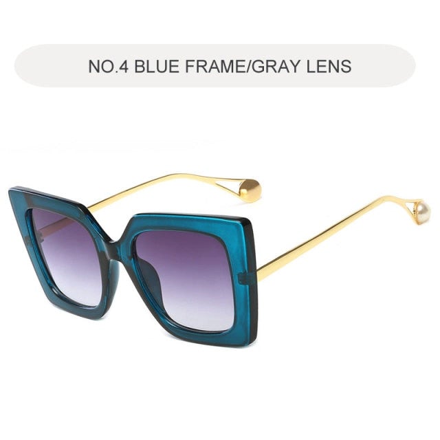 Alloy Frame Square Sunglasses