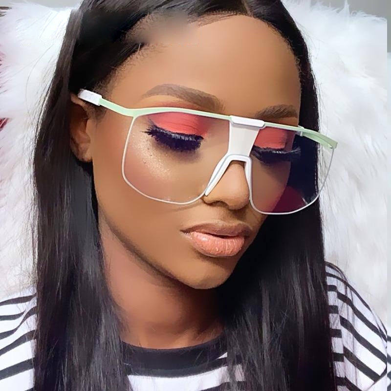 Vintage Oversized Shield Square Sunglasses