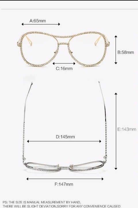 Decorative Rhinestone Double Bridge Cay Eye Sunglasses