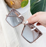 Vintage Transparent Oversized Square Sunglasses
