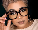 Retro Black Frame Metal Square Sunglasses