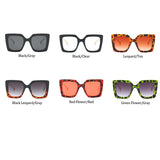 Retro Black Frame Metal Square Sunglasses