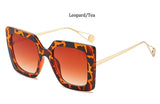 Retro Black Frame Metal Square Sunglasses