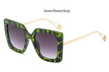 Retro Black Frame Metal Square Sunglasses