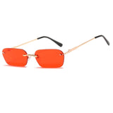 Small Rimless  Square Sunglasses