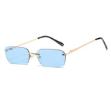 Small Rimless  Square Sunglasses