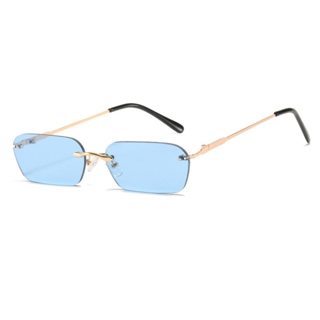 Small Rimless  Square Sunglasses