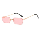 Small Rimless  Square Sunglasses