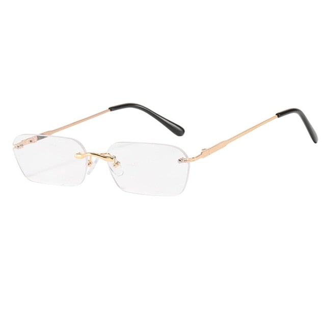 Small Rimless  Square Sunglasses