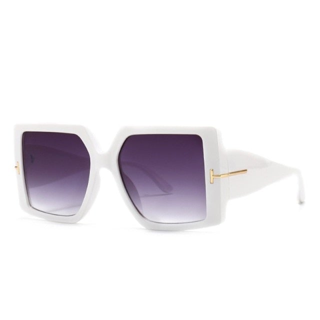 Leopard Vintage Oversized Square Sunglasses
