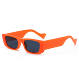 Travel Rectangle Tinted Retro Sunglasses