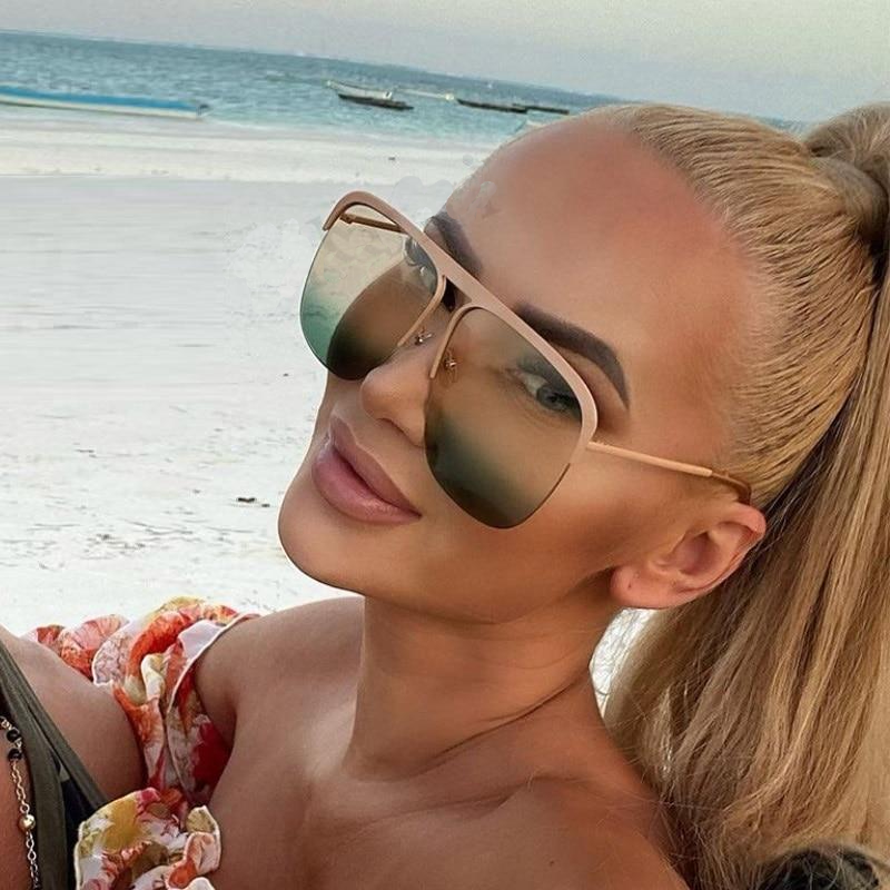 Oversized Gradient Square Sunglasses