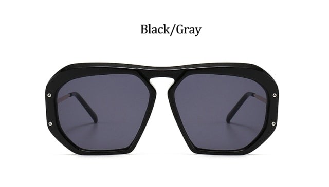 Transparent Glasses Oversized Pilot Round Sunglasses