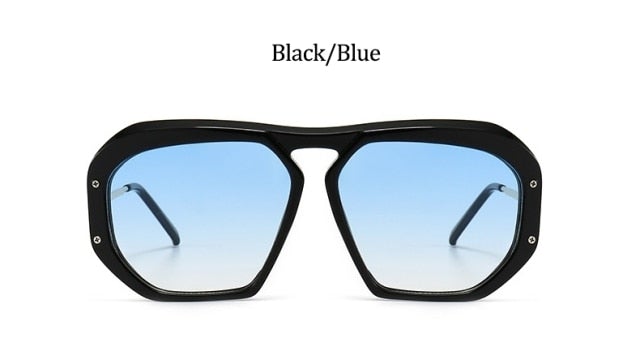 Transparent Glasses Oversized Pilot Round Sunglasses