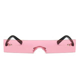 Rimless Small Square Sunglasses