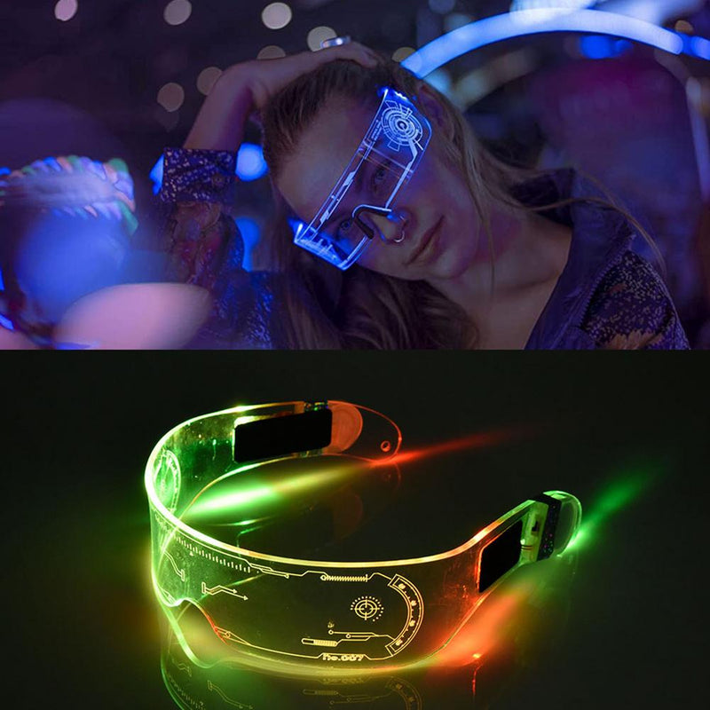 Neon Light Up Visor Eyeglasses