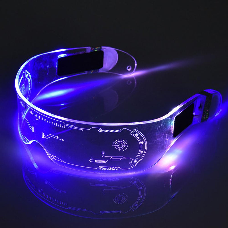 Neon Light Up Visor Eyeglasses