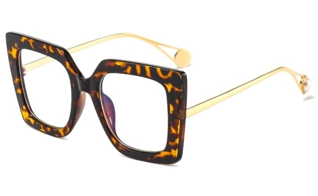 Retro Black Frame Metal Square Sunglasses