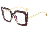 Retro Black Frame Metal Square Sunglasses