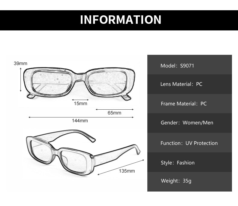 Hip Hop Square Sunglasses