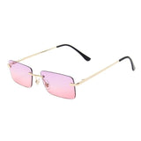 Rimless Vintage Alloy Super Light Gradient Square Sunglass