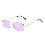 Rimless Vintage Alloy Super Light Gradient Square Sunglass