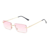 Rimless Vintage Alloy Super Light Gradient Square Sunglass