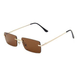 Rimless Vintage Alloy Super Light Gradient Square Sunglass